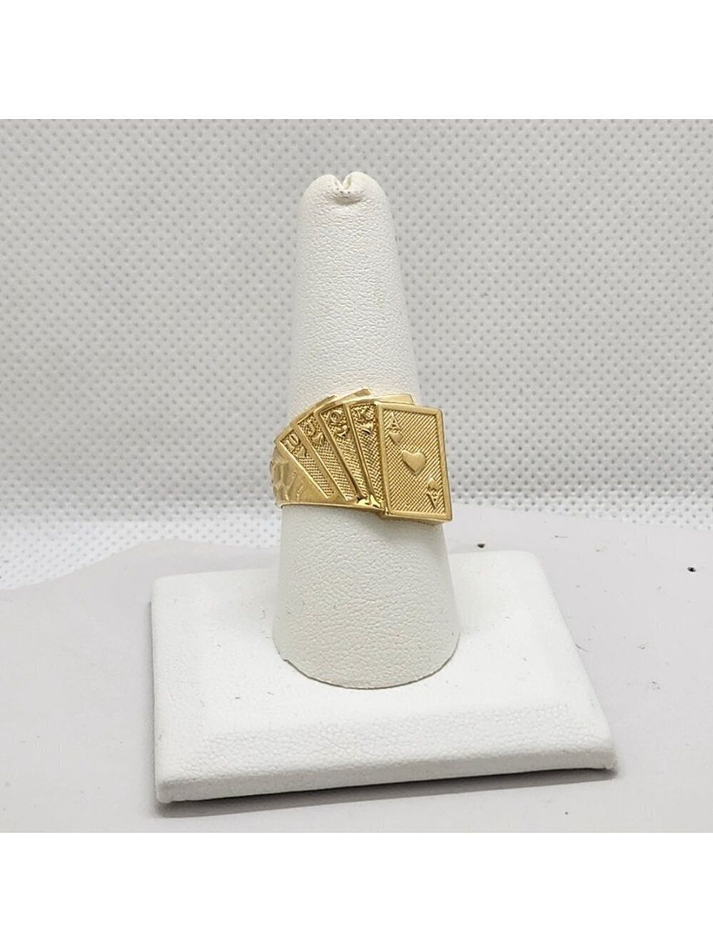 Brand New Sterling Silver 925 Royal Flush Poker Nugget Ring - Picture 3 of 5